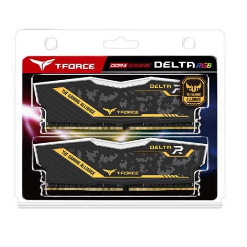رم کامپیوتر دو کاناله TEAMGROUP Delta TUF RGB DDR4 3200MHz ظرفیت 32GB (2x16GB)
