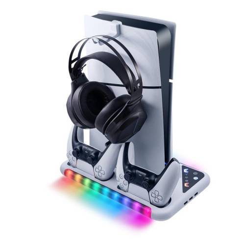 پایه خنک کننده و شارژر چندکاره پلی استیشن 5 دابی مدل DOBE MULTI-FUNCTION COOLING CHARGING DOCK